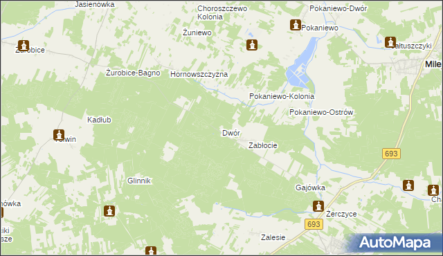 mapa Dwór gmina Nurzec-Stacja, Dwór gmina Nurzec-Stacja na mapie Targeo