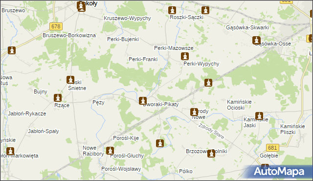 mapa Dworaki-Staśki, Dworaki-Staśki na mapie Targeo