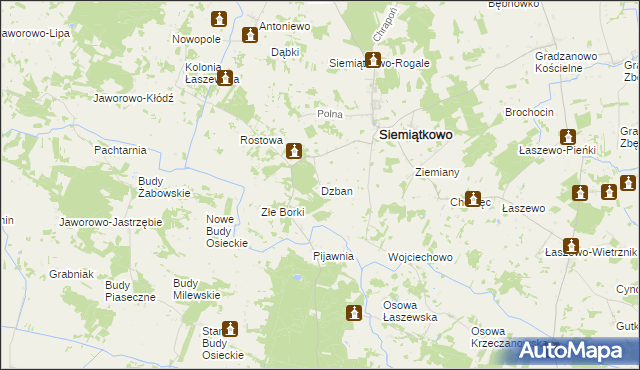 mapa Dzban, Dzban na mapie Targeo