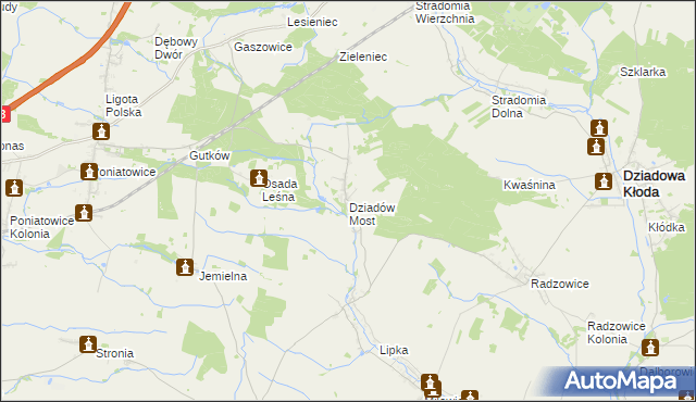 mapa Dziadów Most, Dziadów Most na mapie Targeo