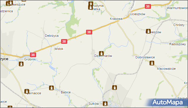 mapa Dziećmarów, Dziećmarów na mapie Targeo