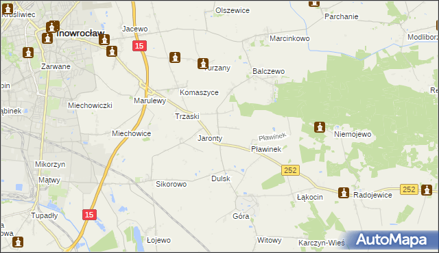 mapa Dziennice, Dziennice na mapie Targeo