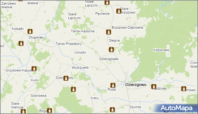 mapa Dzierzgówek gmina Dzierzgowo, Dzierzgówek gmina Dzierzgowo na mapie Targeo