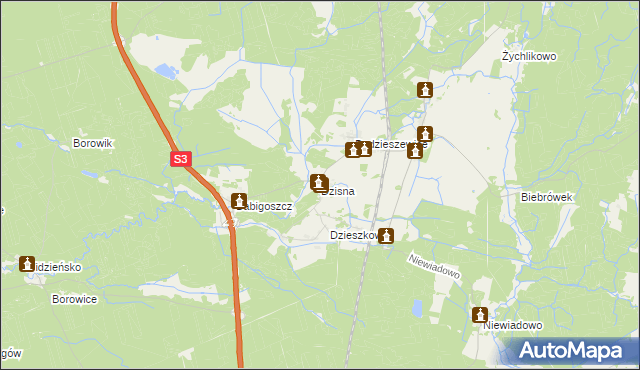 mapa Dzisna, Dzisna na mapie Targeo