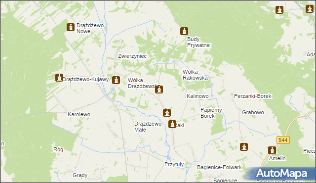 mapa Elżbiecin gmina Krasnosielc, Elżbiecin gmina Krasnosielc na mapie Targeo