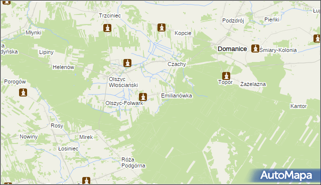 mapa Emilianówka, Emilianówka na mapie Targeo