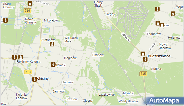 mapa Eminów, Eminów na mapie Targeo