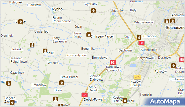 mapa Erminów, Erminów na mapie Targeo