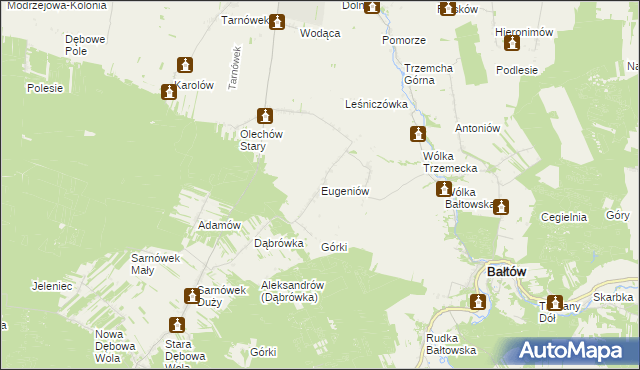 mapa Eugeniów, Eugeniów na mapie Targeo