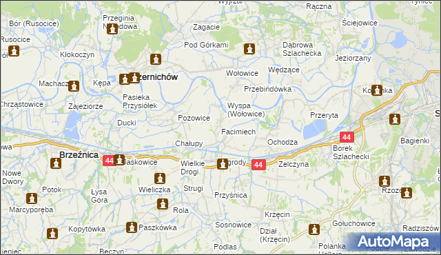 mapa Facimiech, Facimiech na mapie Targeo