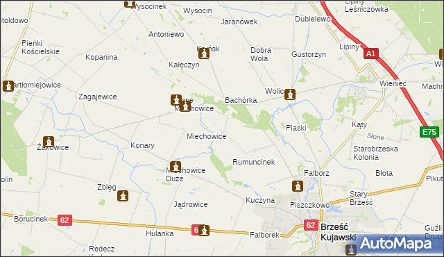 mapa Falborz-Kolonia, Falborz-Kolonia na mapie Targeo