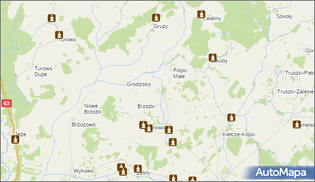 mapa Filipki Duże, Filipki Duże na mapie Targeo