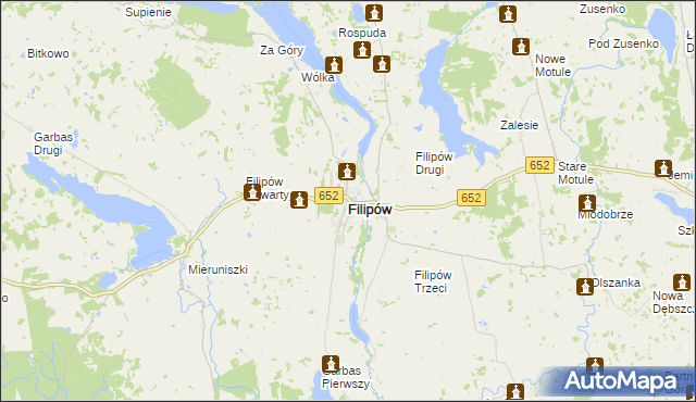 mapa Filipów powiat suwalski, Filipów powiat suwalski na mapie Targeo