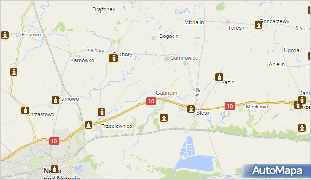 mapa Gabrielin, Gabrielin na mapie Targeo