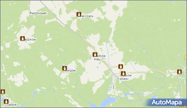 mapa Gądków Mały, Gądków Mały na mapie Targeo