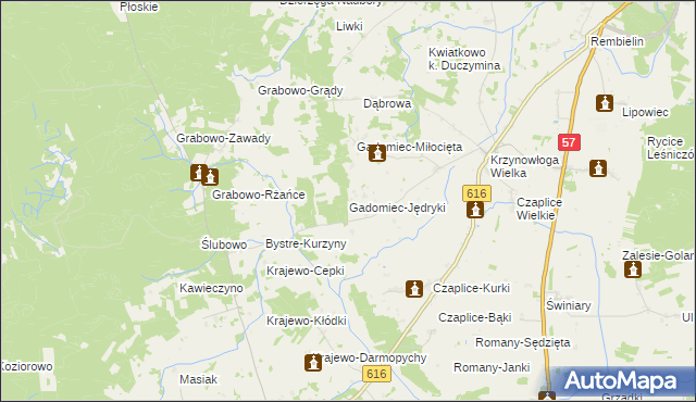 mapa Gadomiec-Jędryki, Gadomiec-Jędryki na mapie Targeo