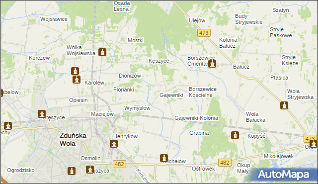 mapa Gajewniki, Gajewniki na mapie Targeo