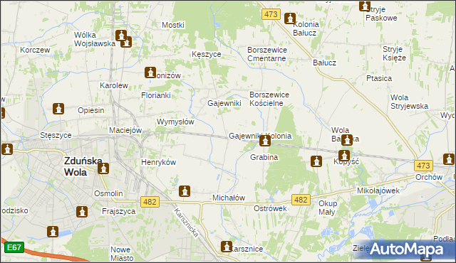 mapa Gajewniki-Kolonia, Gajewniki-Kolonia na mapie Targeo