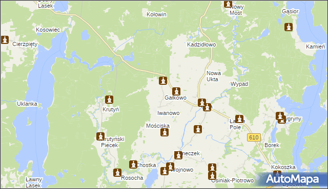 mapa Gałkowo, Gałkowo na mapie Targeo