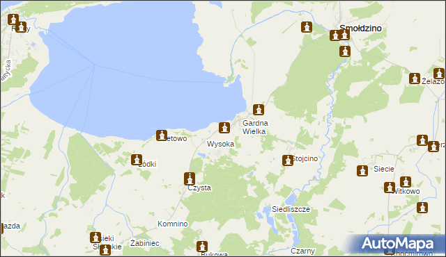 mapa Gardna Mała, Gardna Mała na mapie Targeo