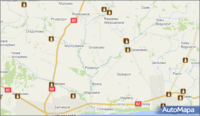 mapa Gawarzec Dolny, Gawarzec Dolny na mapie Targeo