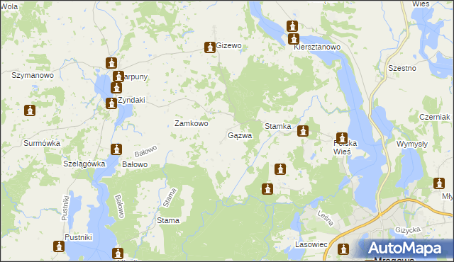 mapa Gązwa, Gązwa na mapie Targeo