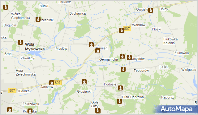 mapa Germanicha, Germanicha na mapie Targeo