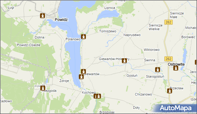 mapa Giewartów-Holendry, Giewartów-Holendry na mapie Targeo