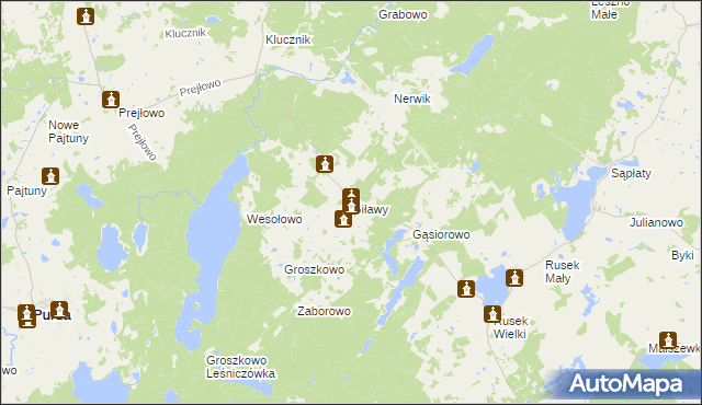 mapa Giławy, Giławy na mapie Targeo