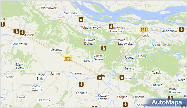 mapa Gilówka Górna, Gilówka Górna na mapie Targeo