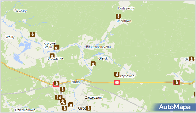 mapa Glejsk, Glejsk na mapie Targeo