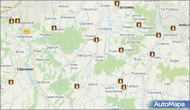 mapa Glinik Polski, Glinik Polski na mapie Targeo