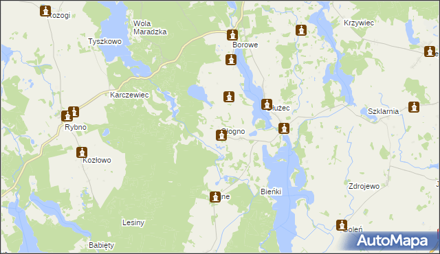 mapa Głogno, Głogno na mapie Targeo