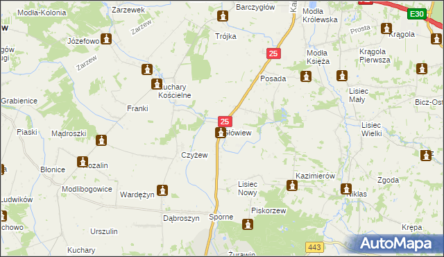 mapa Główiew, Główiew na mapie Targeo