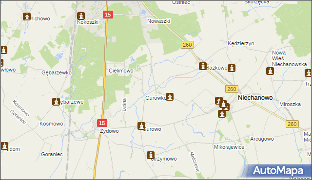 mapa Goczałkowo, Goczałkowo na mapie Targeo