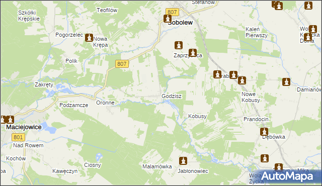 mapa Godzisz, Godzisz na mapie Targeo