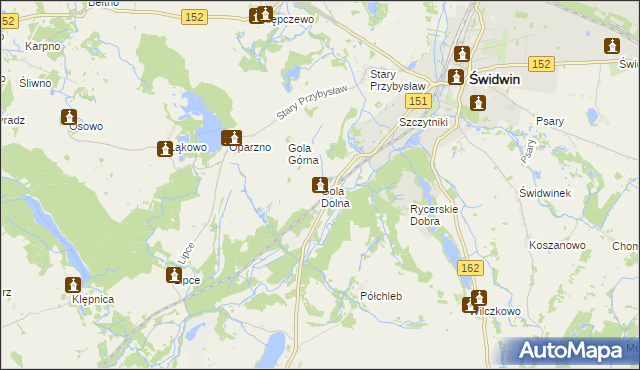 mapa Gola Dolna, Gola Dolna na mapie Targeo