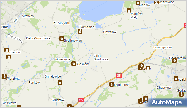 mapa Gola Świdnicka, Gola Świdnicka na mapie Targeo