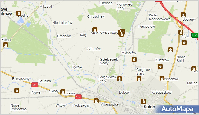 mapa Gołębiewek Nowy, Gołębiewek Nowy na mapie Targeo