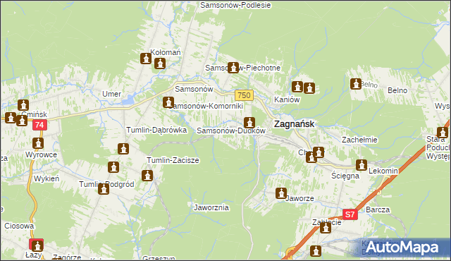 mapa Goleniawy, Goleniawy na mapie Targeo