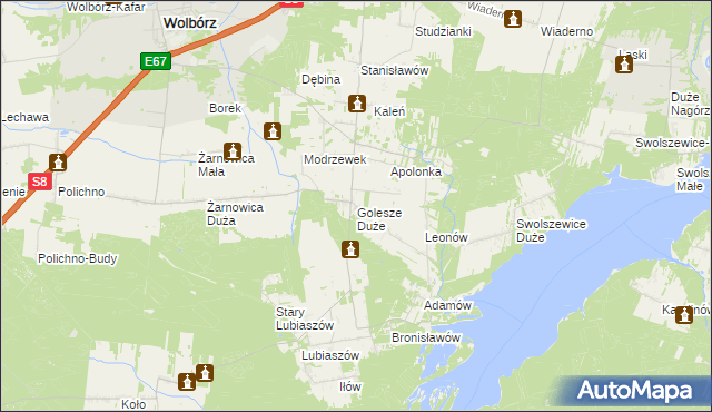 mapa Golesze Duże, Golesze Duże na mapie Targeo