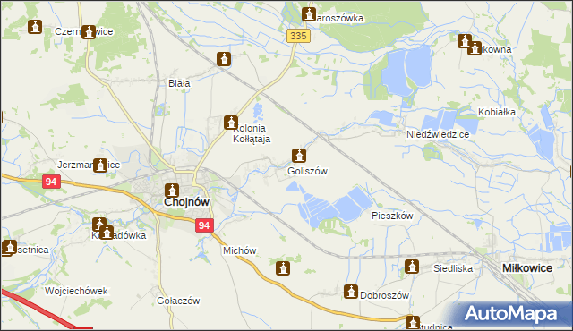 mapa Goliszów, Goliszów na mapie Targeo