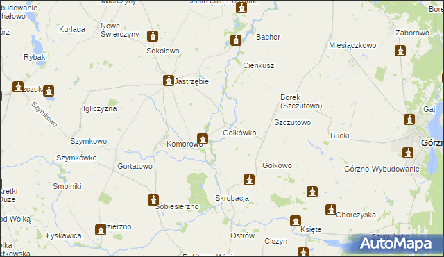 mapa Gołkówko, Gołkówko na mapie Targeo