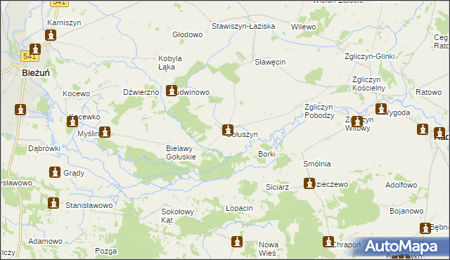 mapa Gołuszyn, Gołuszyn na mapie Targeo