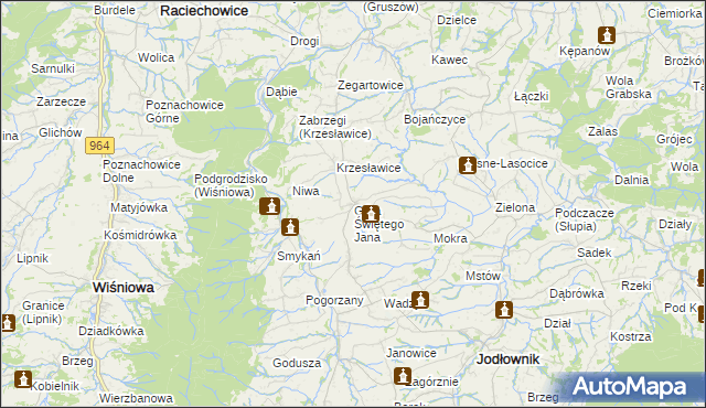 mapa Góra Świętego Jana, Góra Świętego Jana na mapie Targeo