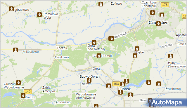 mapa Goraj-Zamek, Goraj-Zamek na mapie Targeo