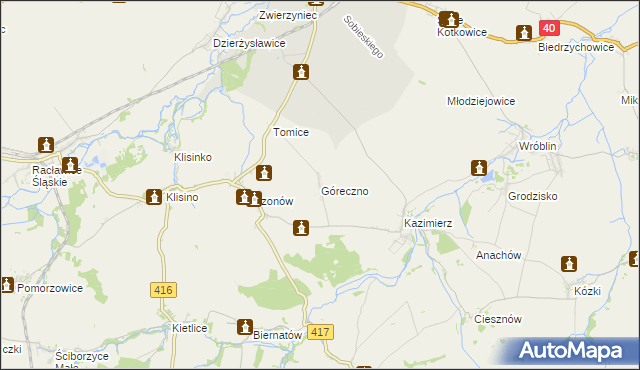 mapa Góreczno, Góreczno na mapie Targeo