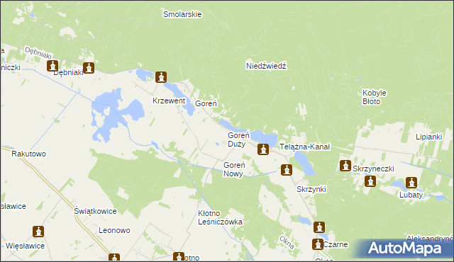 mapa Goreń Duży, Goreń Duży na mapie Targeo