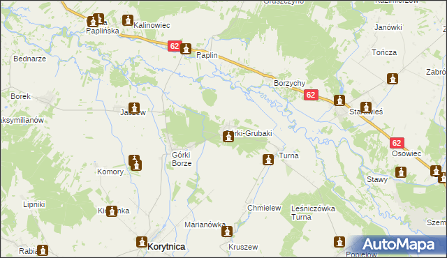 mapa Górki-Grubaki, Górki-Grubaki na mapie Targeo