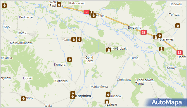 mapa Górki Średnie, Górki Średnie na mapie Targeo